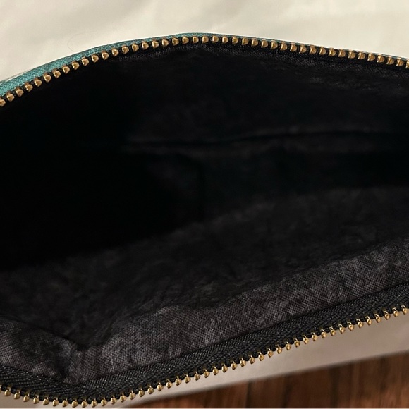 Brand New! Large clutch with leather strap in Peacock (color) - Picture 3 of 3